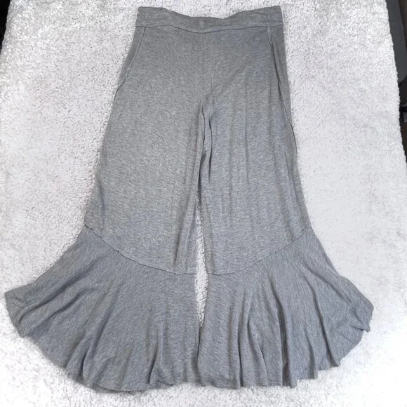 Free People Movement Sweet Flow Ruffle Pant Gray - Picture 3 of 11